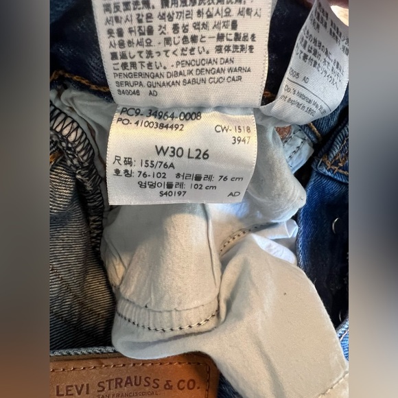 Levi’s Wedgie Straight Crop 100% cotton 30 - Picture 7 of 7